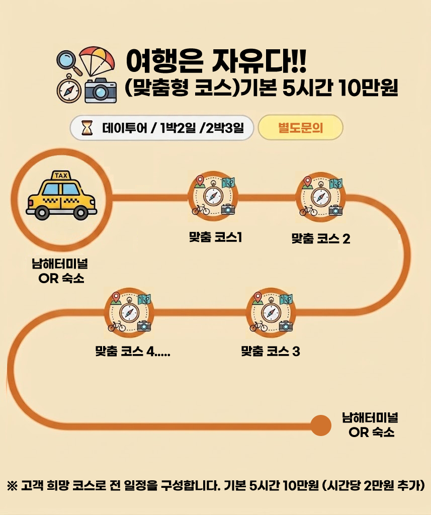 코스5 - 여행은 자유다!! 맞춤형 코스